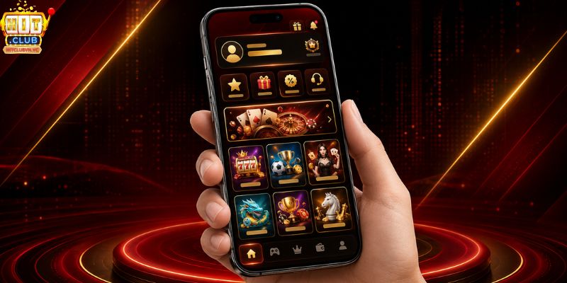 Giao diện app HITCLUB tối ưu cho nhiều thiết bị